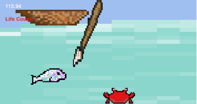  Inspired by the story Ye Xian, the game involves the player navigating through and surviving three main levels as a fish.